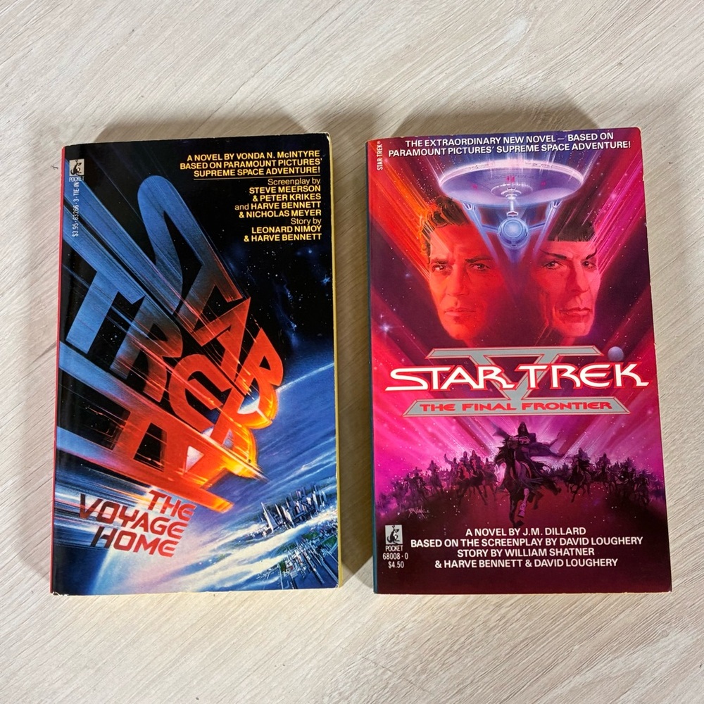 Star Trek IV & V Movie Novelizations – Vintage Mass Market PB Sci-Fi Lot
